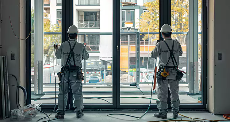 Patio Door Glass Replacement with Built-In Blinds in Meadow Woods, FL